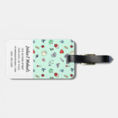 名前の追加 |かわいい医療アイコンのパターン ラゲッジタグ (裏面横)