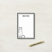 名前の追加 |かわいい子猫 ポストイット (デスク上)