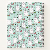 名前の追加 |かわいい手描きユニコーンの猫 ノートブック (裏面)