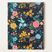 名前の追加 |かわいい花カラフル柄 プランナー手帳 (裏面)