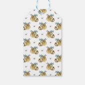 名前の追加 |かわいこちゃんパイ水彩スロッスパターン ギフトタグ (裏面)