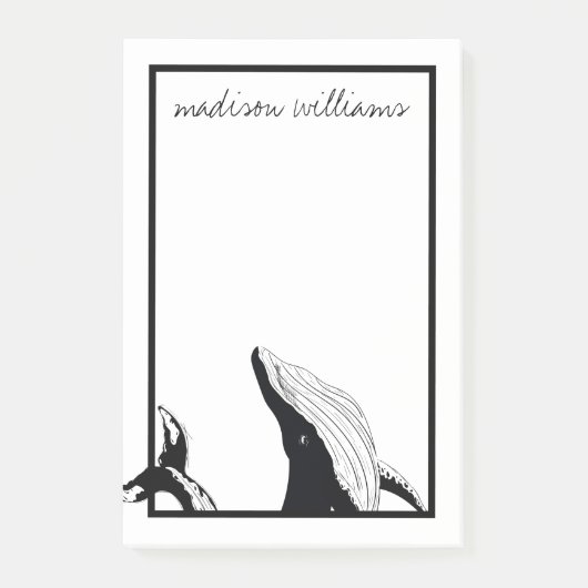 名前の追加 |しっぽのくじら ポストイット (正面)