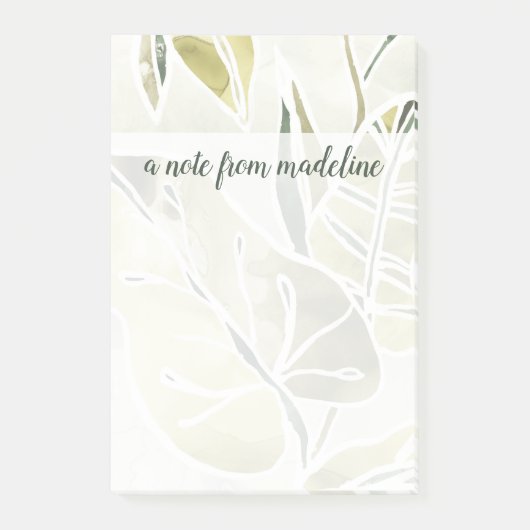 名前の追加 |ろうけつ染め葉 ポストイット (正面)