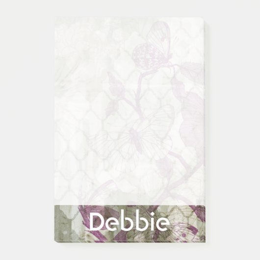 名前の追加 |アラベスク蝶IV ポストイット (正面)