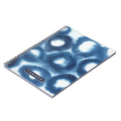 名前の追加 |インディジオ水色プリント円 ノートブック (左側)