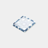 名前の追加 |インディジオ水色プリント円 ポストイット (アングル)