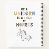 名前の追加 |ウマの畑に一角獣 ノートブック (裏面)