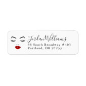 名前の追加 |エレガント顔 ラベル (正面)