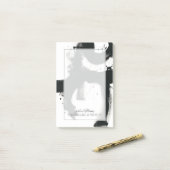 名前の追加 |オニキスのジェスチャー – 黒いストロ絵を描ック ポストイット (デスク上)