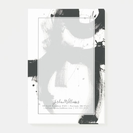 名前の追加 |オニキスのジェスチャー – 黒いストロ絵を描ック ポストイット (正面)