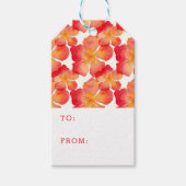 名前の追加 |オレンジオレアンダー花の模様 ギフトタグ (正面)