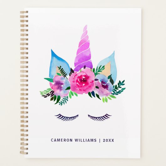 名前の追加 |カワイトマジカルユニコーン顔 プランナー手帳 (正面)