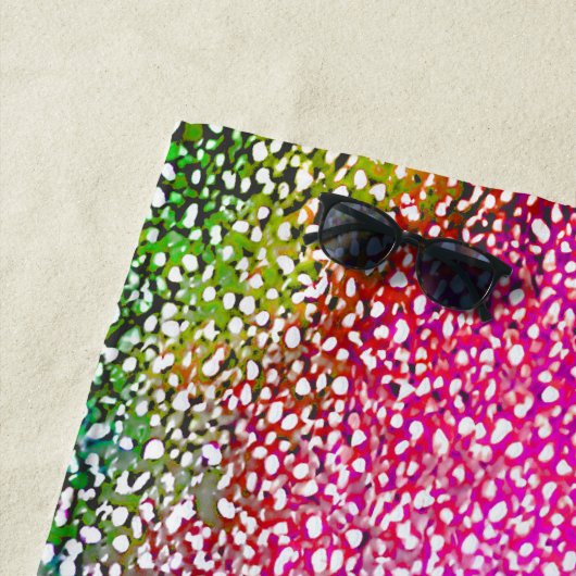 名前の追加、グラデーション付きピンクス&ブルースビーチタオル ビーチタオル (インサイチュ)