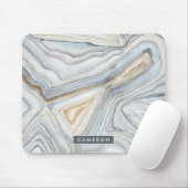 名前の追加 |グレーマーブル抽象デザイン マウスパッド (マウス)