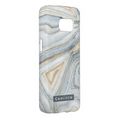 名前の追加 |グレーマーブル抽象デザイン Case-Mate SAMSUNG GALAXYケース (裏面/右)