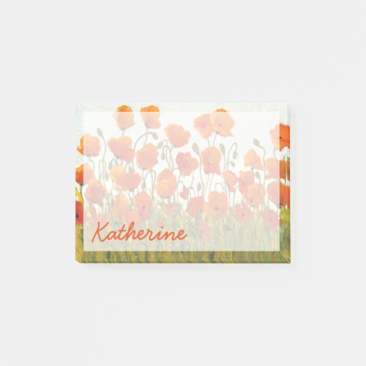 名前の追加 |ケシの列I ポストイット (正面)