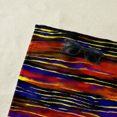 名前の追加、サウスウエストホームブルトライバルストライプビーチ ビーチタオル (インサイチュ)