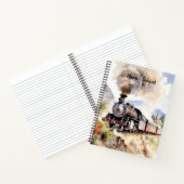 名前の追加/サブジェクト茶色の蒸気列車 ノートブック (内部)