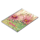 名前の追加 |サボテンのピンクの花 ノートブック (左側)