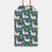 名前の追加 |サングラスパターンのラマ ギフトタグ (裏面)