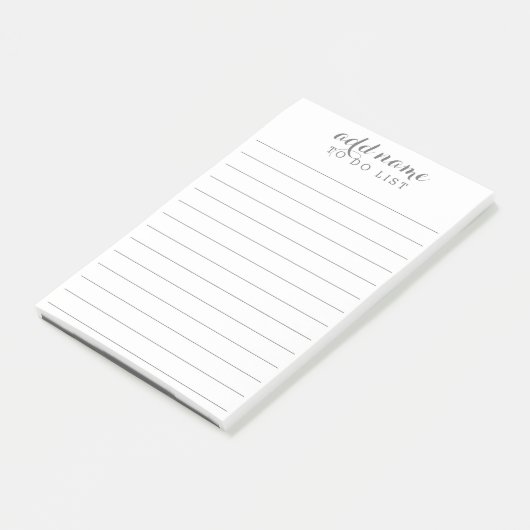 名前の追加 – シンプル行を含むタスク一覧 ポストイット (アングル)