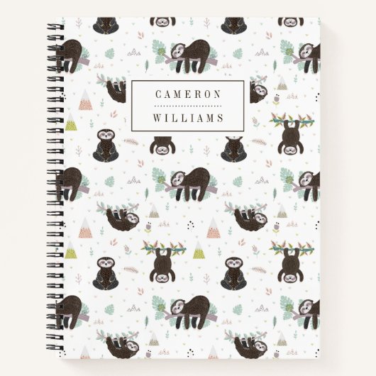 名前の追加 |スリーピースロットスロスパターン ノートブック (正面)