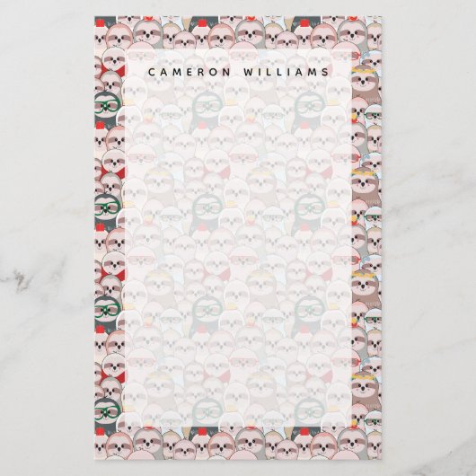 名前の追加|スロス漫画パターン 便箋 (正面)