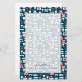 名前の追加|デンタルクリニックオフィスパターン 便箋 (正面/裏面)