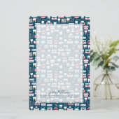 名前の追加|デンタルクリニックオフィスパターン 便箋 (スタンド正面)