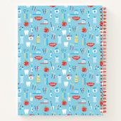 名前の追加 |デンタルブルーパターン ノートブック (裏面)