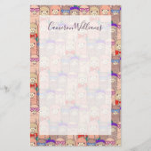 名前の追加|トレンディードレスラマ模様 便箋 (正面)