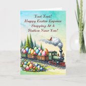 名前の追加、トートハッピーイースター表現スチーム列車 カード (正面)