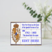 名前の追加、ニューオーリンズスペインのタイル壁画カード ポストカード (スタンド正面)