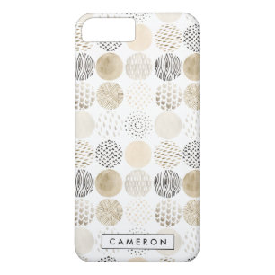 名前の追加  ニュートラル抽象芸術円パターン iPhone 8 PLUS/7 PLUSケース