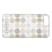 名前の追加 |ニュートラル抽象芸術円パターン Case-Mate iPhoneケース (裏面(横))