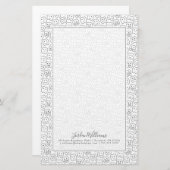 名前の追加|ハッピーティースパターン 便箋 (正面/裏面)