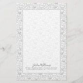 名前の追加|ハッピーティースパターン 便箋 (正面)