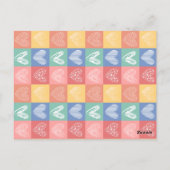 名前の追加 |ハッピーバレンタインデー ポストカード (裏面)