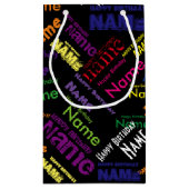 名前の追加、ハッピーバースデー小抱き枕 スモールペーパーバッグ (裏面)