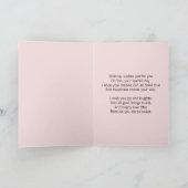 名前の追加(バグと蝶を含む1番目の誕生日) カード (内部)