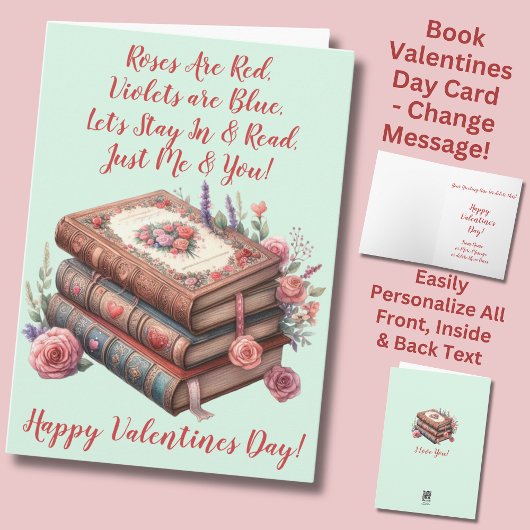 名前の追加、バラは赤、緑のバレンタインデー カード