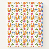 名前の追加 |パステかわいらしルフォキシー花柄 ノートブック (裏面)