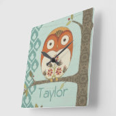 名前の追加 |フォレスト・ウィムシーI スクエア壁時計 (傾斜)