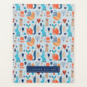 名前の追加 |フォークアートの森の動物の絵柄 プランナー手帳 (正面)