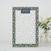 名前の追加|フォークアートの花模様 便箋 (スタンド正面)