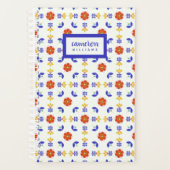 名前の追加 |フォークアートネオンフラワー幾何学模様 プランナー手帳 (正面)