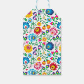 名前の追加 |フォークアートフラワーパターン ギフトタグ (裏面)