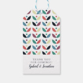 名前の追加 |フォークアートフローラ幾何学模様 ギフトタグ (裏面)