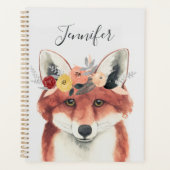 名前の追加 |フラワークラウンフォレスターキツネ プランナー手帳 (正面)