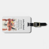 名前の追加 |フラワークラウンフォレスターキツネ ラゲッジタグ (正面横)